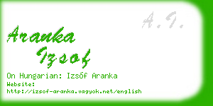 aranka izsof business card