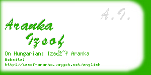 aranka izsof business card